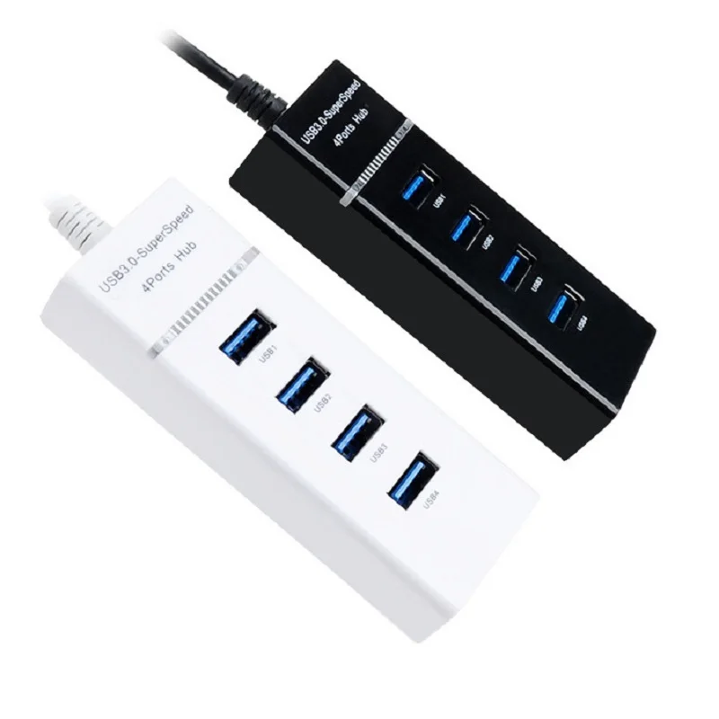 

High Speed 5Gbps USB 3.0 4-Port Splitter Adapter Ultra USB Hub for Laptop with LED HUB-USB