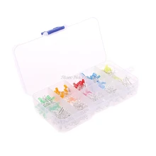 300 шт 3В 20мА 3 мм круглый светильник светодиодный светодиод набор 5 цветов