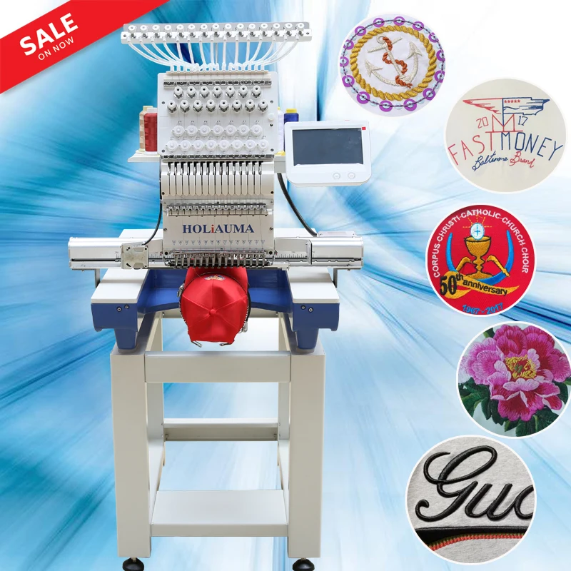 HOLiAUMA high speed 15 colores single head computer embroidery machine