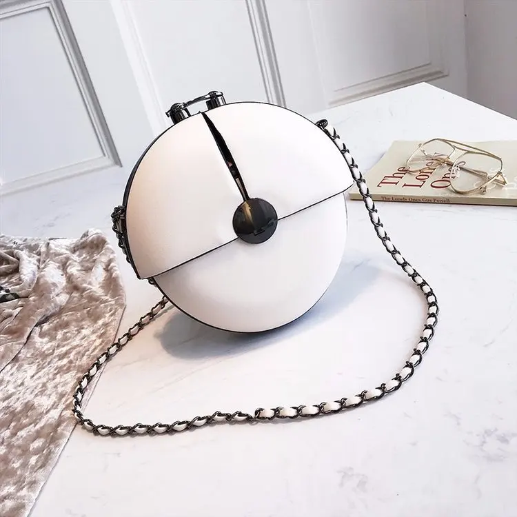 New Fashion Brand Women Chain Bag Lady Messenger Bag Small Round Bag Spring Summer Cute Mini Shoulder 3 Colors