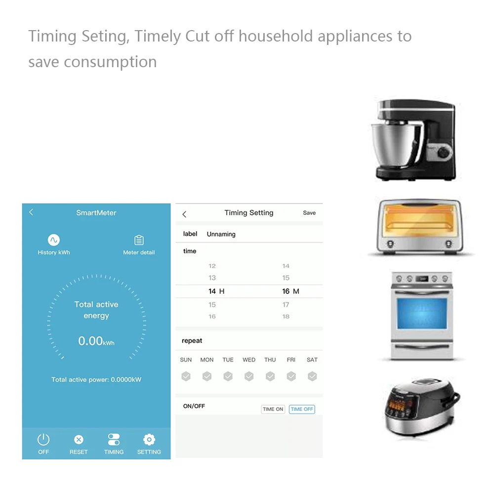 WIFI remote control Smart Switch with energy monitoring over/under voltage protection for Smart home