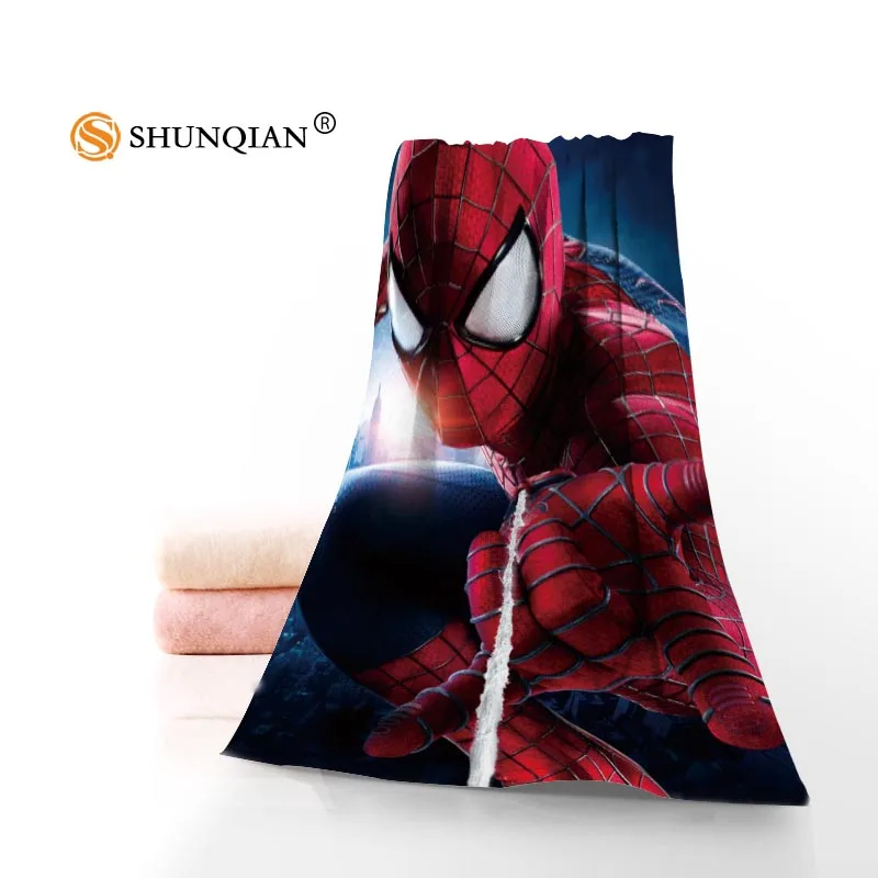 

Custom The Amazing Spider Man Towel Printed Cotton Face/Bath Towels Microfiber Fabric For Kids Men Women Shower Towels A7.24-1
