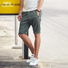 Enjeolon брендовые летние крутые повседневные шорты мужские хлопковые черные зеленые однотонные шорты мужские повседневные шорты до колена K6434