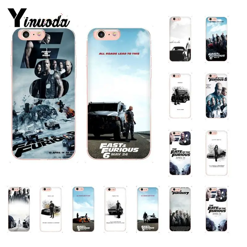 Yinuoda Форсаж черный ТПУ мягкий чехол для телефона iPhone X XS MAX 6 6s 7 7plus 8 8Plus 5 5S SE XR Fundas Capa