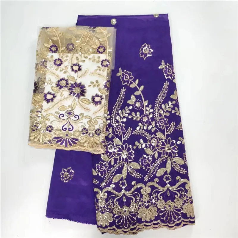 

WH!Latest African George Lace Fabric with 2yards Tulle Net Lace African George Wrapper High Quality African George Fabric!L50810