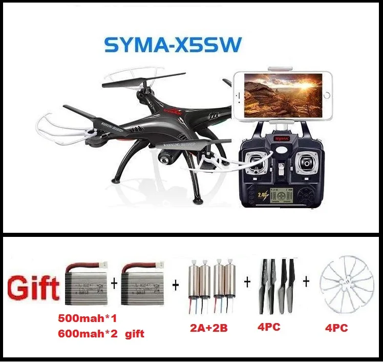 Buy Cheap newest Syma X5SW 2.4G RC quadcopter RC drone rc helicopter with 2MP wifi FPV camera free shipping