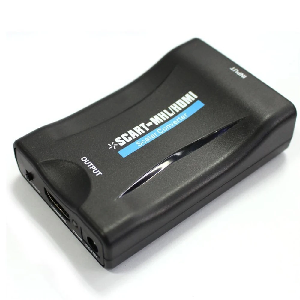 Scart К HDMI видео аудио конвертер адаптер в выход с кабелем питания (видео +
