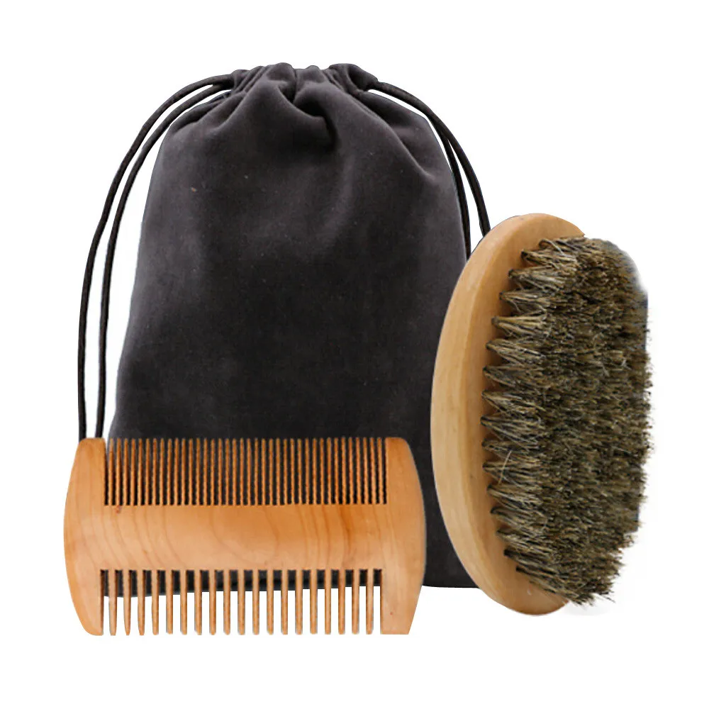 Men's Beard Brush Comb Facial Beard Mustache Cleaning Shaving Brush
