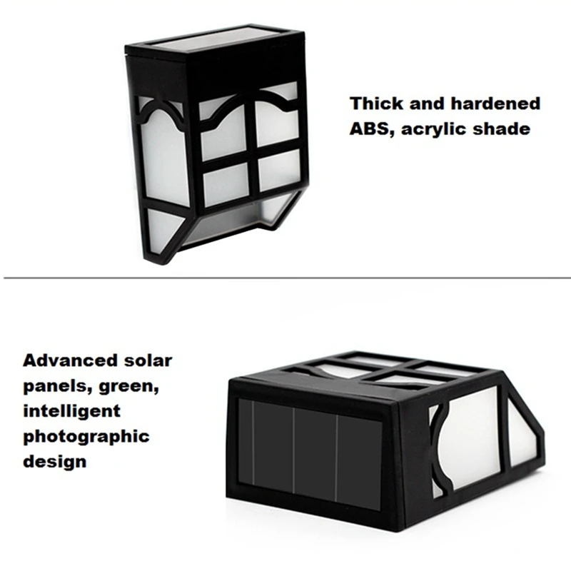 Настенный светильник на солнечной батарее, 7 цветов, сменный наружный садовый декор, Настенная дорожка для двора, ландшафтное освещение, 2 режима, IP65, водонепроницаемая лампа для забора
