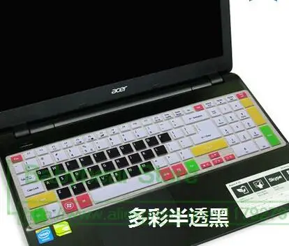 15,6 силиконовая клавиатура протектор кожного покрова для acer Aspire E5-511G E15 ES1-512 VN7-791G extensa 2508 ES1-531 EX2519 EK-571G - Цвет: candyblack