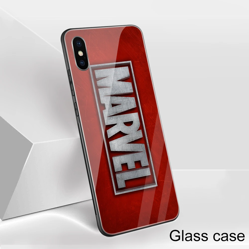 Ciciber Marvel Железный человек для iPhone 11 Pro Max X XR XS MAX 7 8 6 6S Plus стеклянные чехлы задняя крышка для samsung Galaxy S10e S10 S10 - Цвет: 2