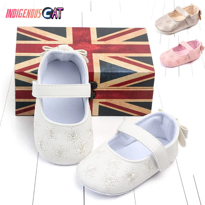 

2019 Baby Shoe 0-1Year Baby Multicolor Sole Princess Shoe Embroidered Bow Study Walking Shoes Skid-Proof Breathable Shoes