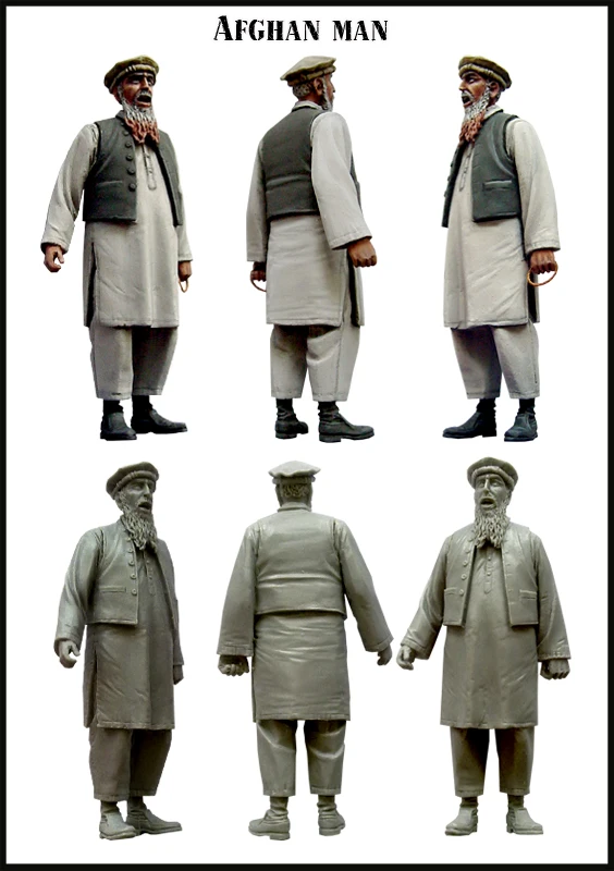 Фигурки из смолы модель 1/35 неокрашенный Афган WW2 в разобранном виде|Наборы для