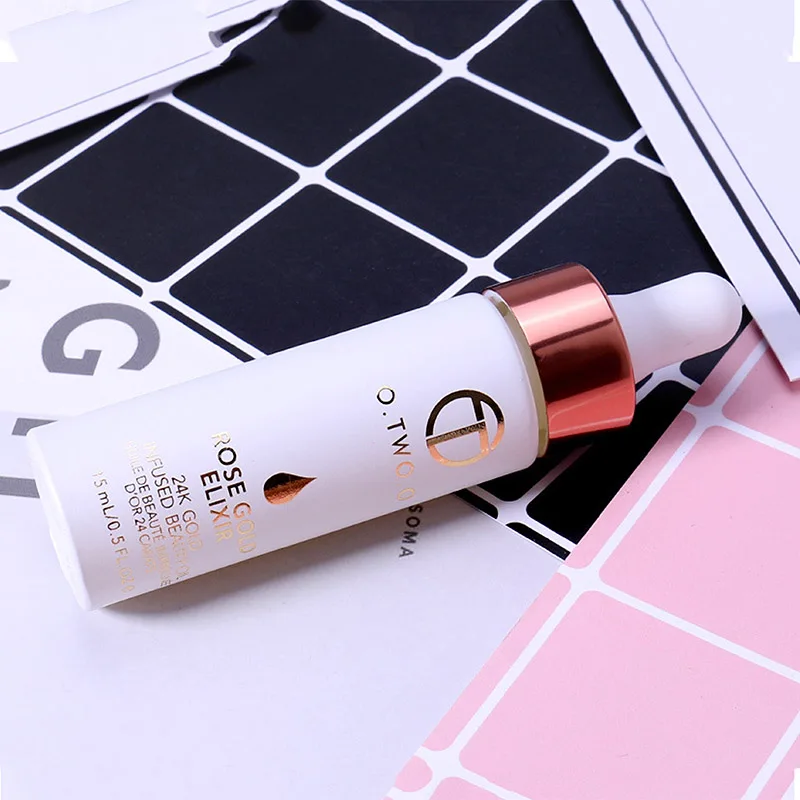 

O.TWO.O 24k Rose Gold Elixir Skin Make Up Primer Oil For Face Essential Oil Primer Foundation Moisturizing Face Oil Anti-aging