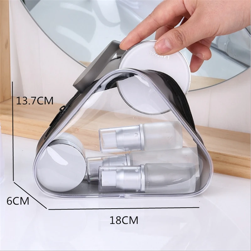 Ladies Transparent Cosmetic Bag Women's Zipper Travel Storage Bag Waterproof Wash Toiletry Pouch Packing Cubes Tote Bag