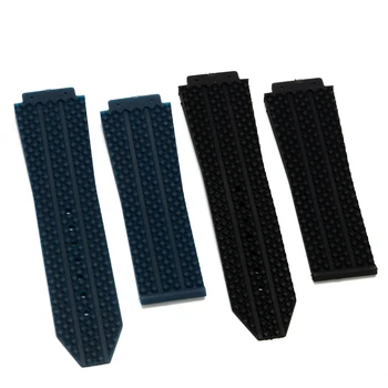 

Rubber Watch Strap 25mm Waterproof Sport Watchband Replacement Wristband Bracelet Black Blue Without Buckle Watch Accessories