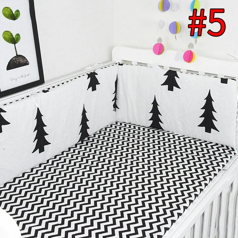 style5 4 шт. бамперы для детской кроватки, хлопковые бамперы для детской кроватки, моющаяся кроватка для новорожденного, бамперы, дышащие защитные подушки для детской кроватки, детские постельные принадлежности - Цвет: style5