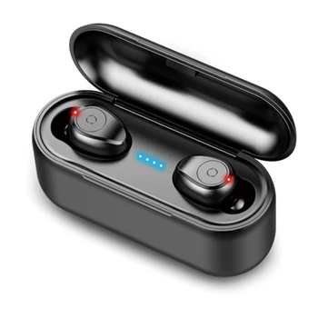 

TWS Bluetooth 5.0 Earphones IPX7 Waterproof 3D HiFi Stereo Wireless Headset with Mic Handsfree Power Bank Charging Box