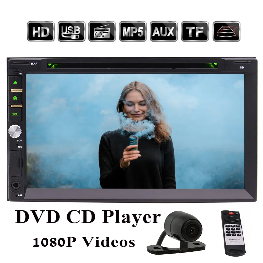 

EinCar Double Din Car Stereo In-Dash Head Unit Bluetooth 7'' Car Radio Receiver CD/DVD/MP3/MP4 Player FM/AM Autoradio Steering