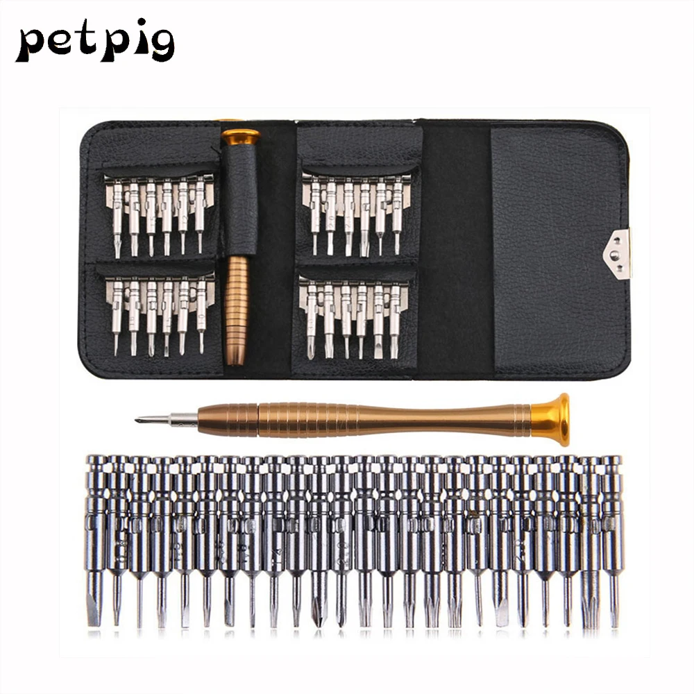 Set 25 en 1 tournevis de précision Kit pochette outil pour MacBook Air Phone HQ