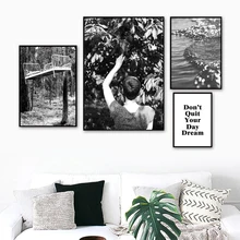 Seawater Woman Abstract Black White Wall Art Canvas Painting Nordic Posters And Prints Wall Pictures For Living Room Home Decor