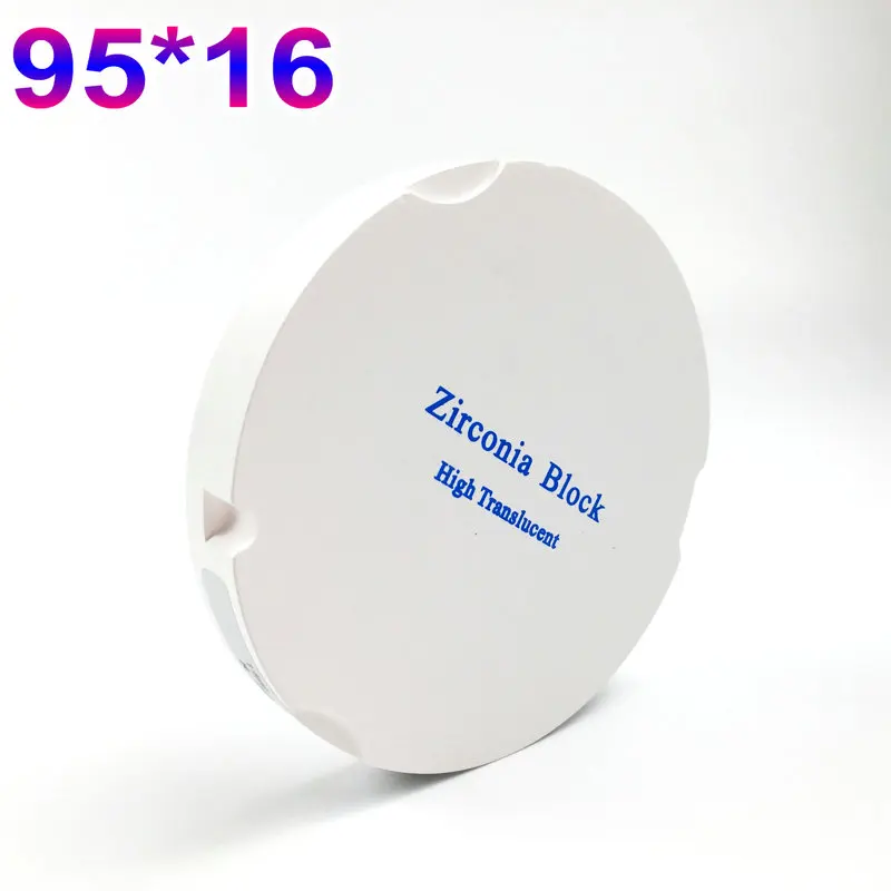 

1 Pieces OD95*16mm HT ST ZirkonZahn System Dental Zirconia Blank Disc Compatible with ZirkonZahn CADCAM Milling System