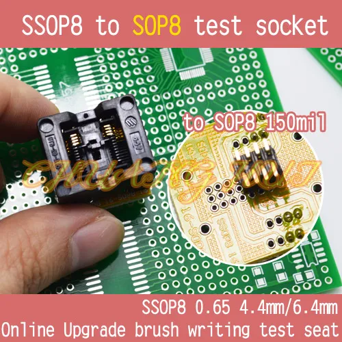 SSOP8 to SOP8 test socket  tssop8 ssop8 ic test socket(Wide considerate welding)