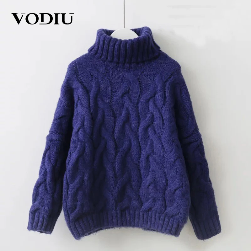 

Pullover Turtleneck Sweater Women Winter Cashmere Thick Jumper Korean Loose Knitted Clothes For Girl Causal Winter Sweater Femme