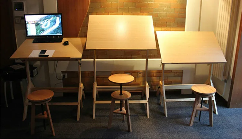 Сосновый импортный мольберт студенческий чертежный стол чертежная доска professional engineering drawing table подъемный мольберт CAD
