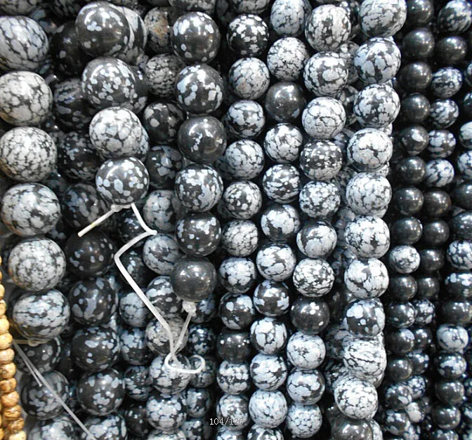 

Snowflake Obsidian Beads Round 4 6 8 10mm,Natural Stone Beads