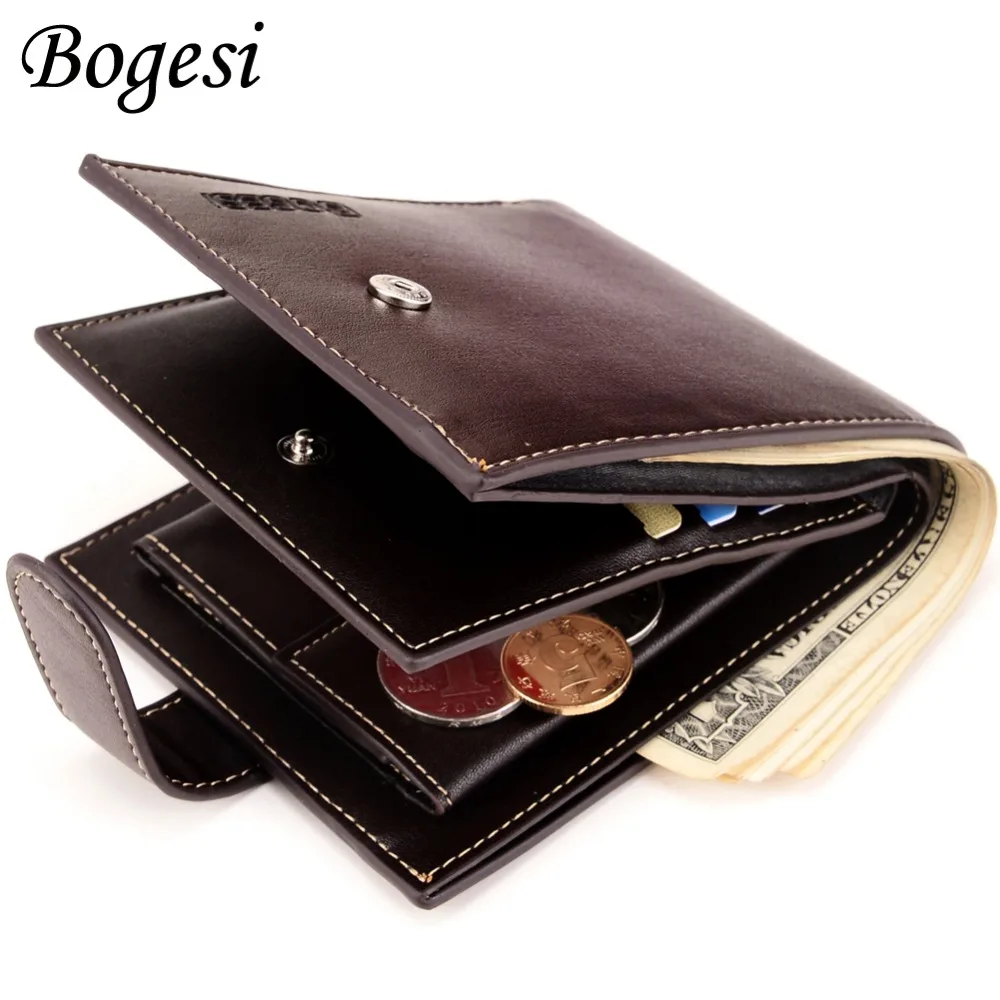 

Men Wallet Fashion Coin Purse Card Holder Small Wallet Men Portomonee Male Clutch Zipper Clamp For Money PU Wallets