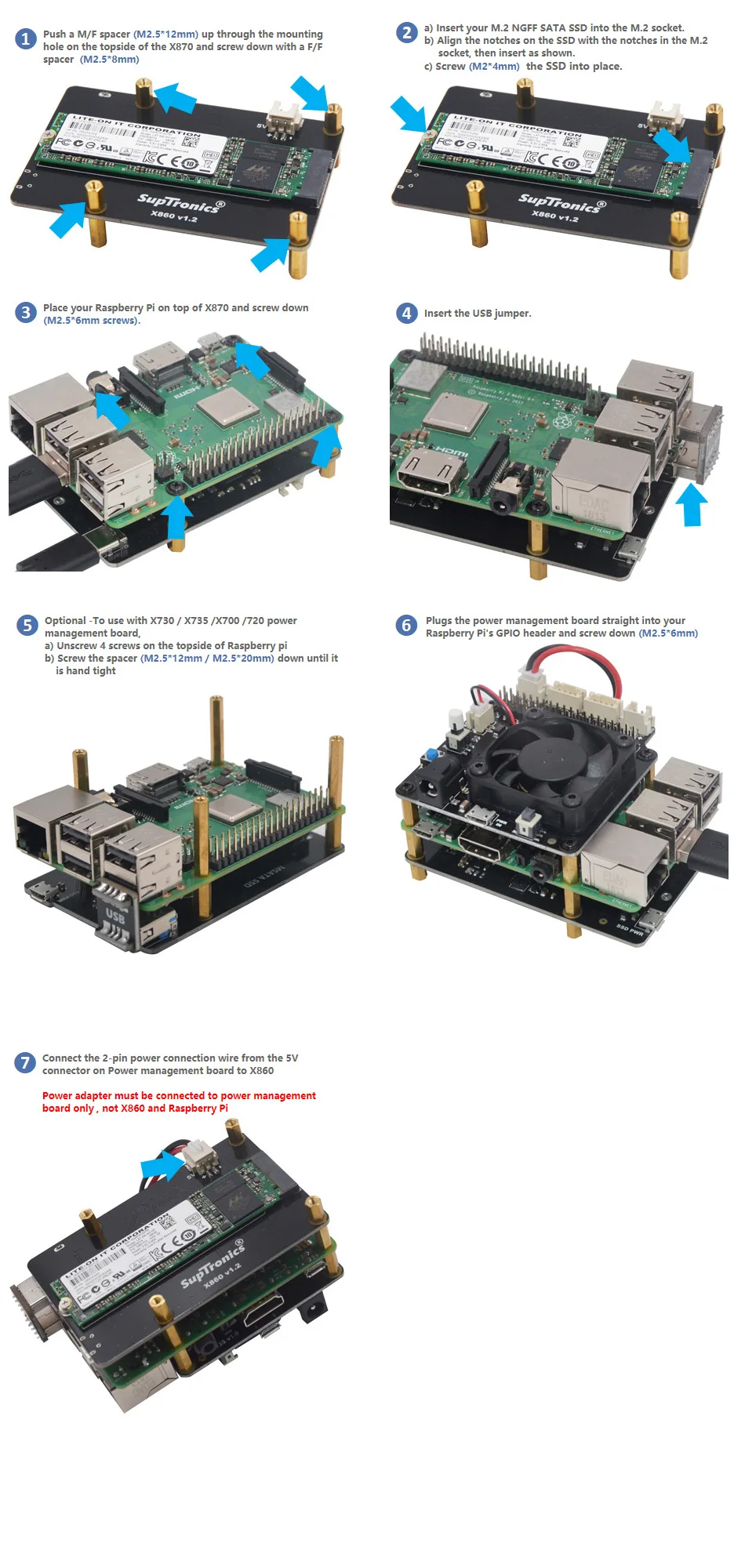 Raspberry Pi X860 M.2 NGFF 2280/2260/2242/2230 SATA SSD хранилище NAS Плата расширения с USB 3,0 джемпер для Raspberry Pi/ROCK64