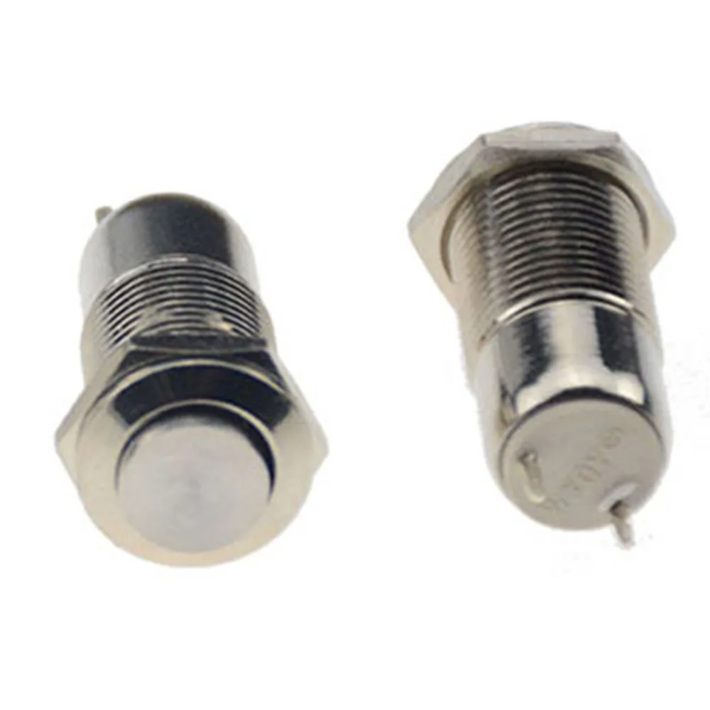 

1PC Self recovery/Self locking IP67 Waterproof Soldering Feet 1NO 10mm High Round Metal Button Switch without light