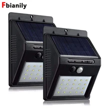 PIR датчик движения Ночной Настенный фонарь безопасности Водонепроницаемый Солнечный перезаряжаемый светодиодный светильник на солнечной батарее лампа наружная садовая лампа украшение