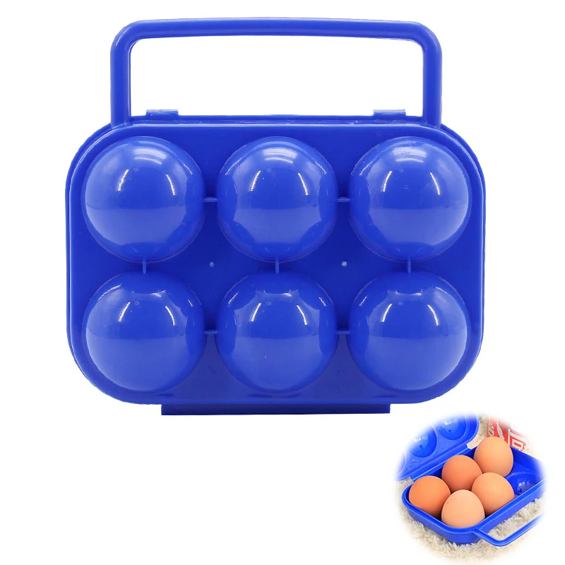 Buy Portable Folding Plastic Egg Box Holder For 6 Egg