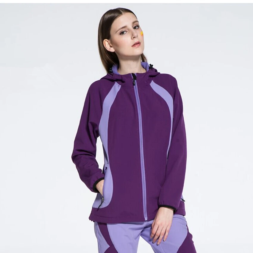 

female outdoor jacket waterproof climbing skiing softshell windbreaker for women warm breathable windproof sport coat