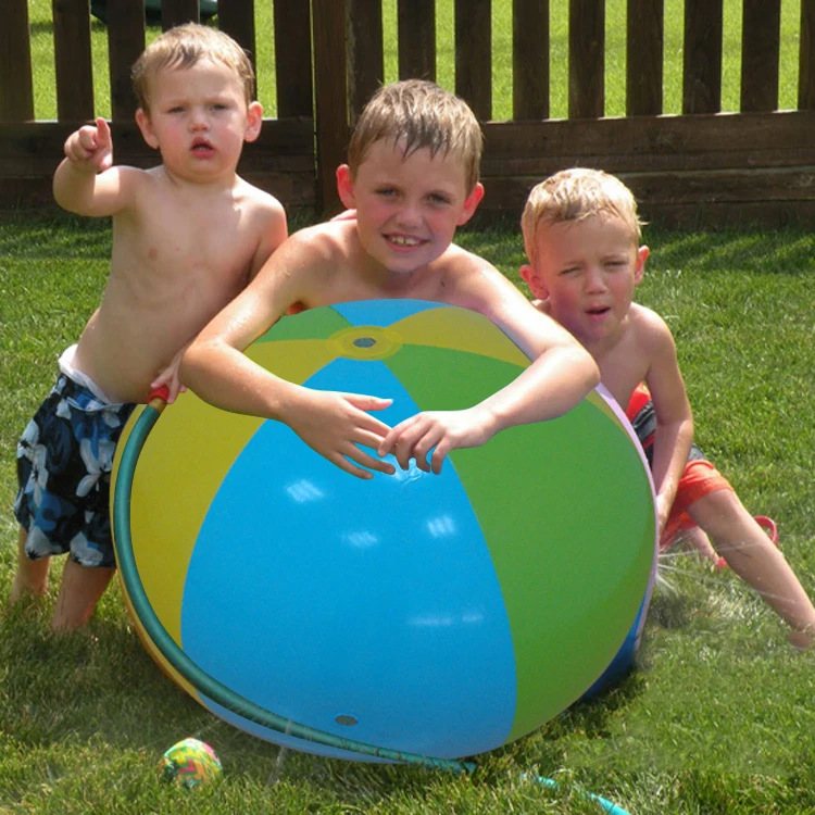 75CM Inflatable Water Spray Ball Sprinkler Toy Kids Lawn Beach Outdoor Summer 