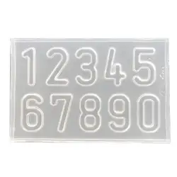 JAVRICK 0-9 цифр полимерный литой художественный DIY силиконовая форма Создание украшений из каучука инструменты