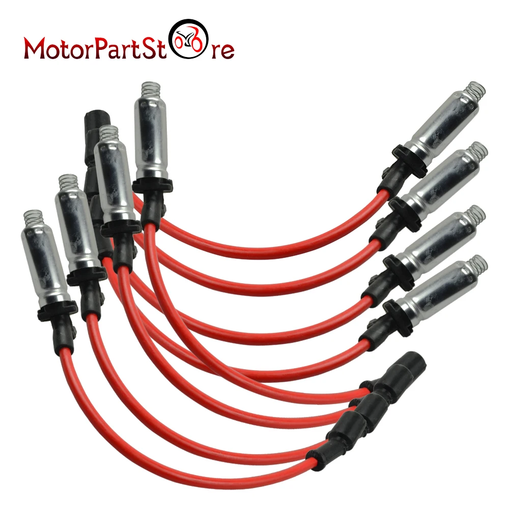 Red Spark Plug Ignition Wires Set For CHEVY Silverado 1500 2500 99 06