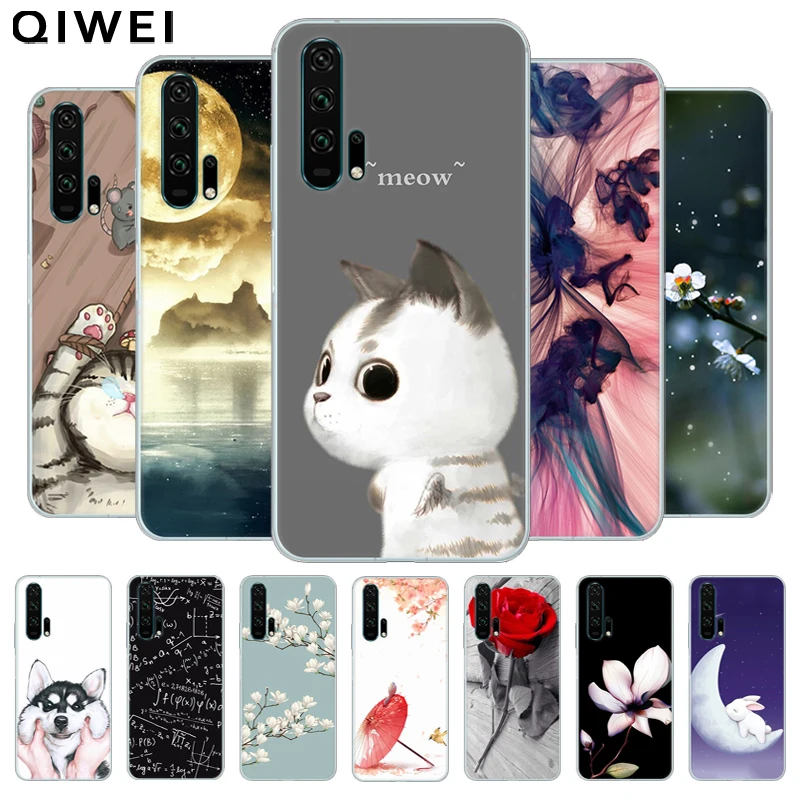 

For Huawei Honor 20 Pro Case Cartoon Painted Soft TPU silicone Back Cover For Huawei Honor 20 Phone Cases Coque Honor20 20pro