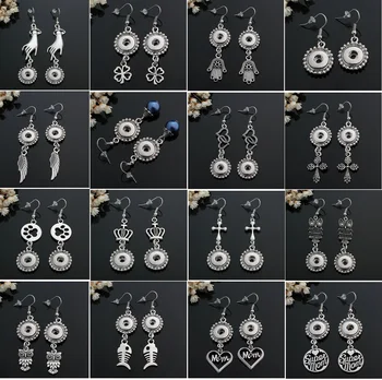 

wholesale 12 pairs assorted mix styles women's 12mm interchangeable mini snaps charm button earrings brand new