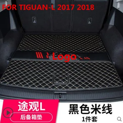 Для- Volkswagen Tiguan-L аксессуары для интерьера ковер автомобильный Стайлинг для ног багажник коврик - Цвет: See diagram