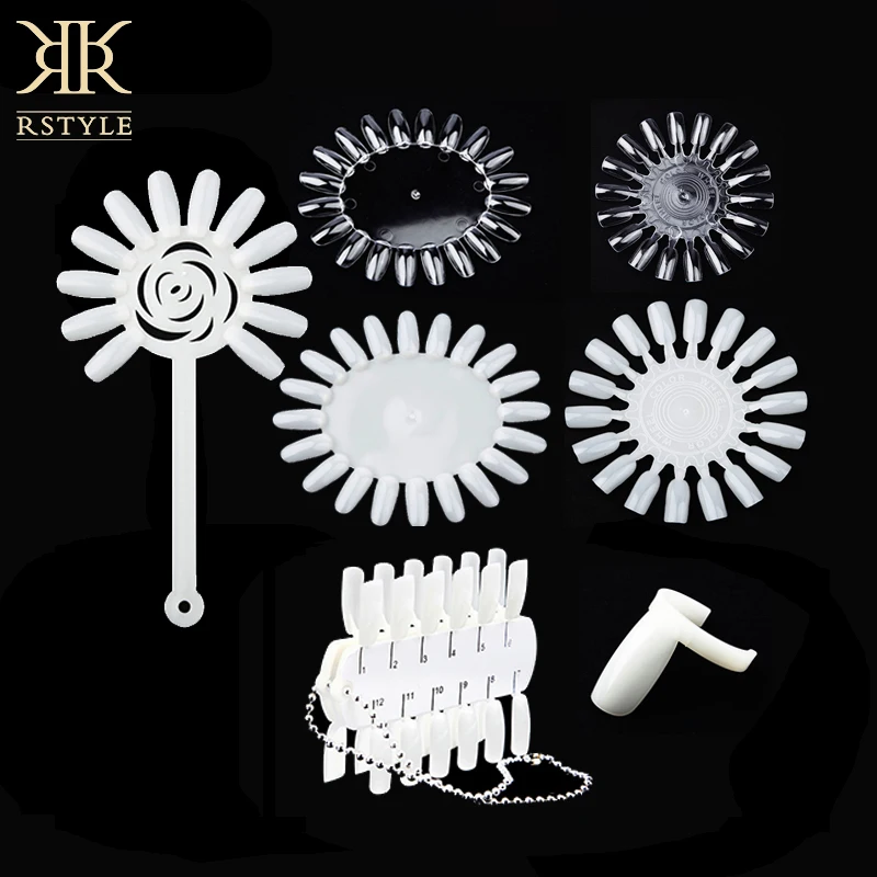 

ROSALIND False Nails Tips Color Card For Nail Art Practice Display Tools with Gel Nail Polish Fake Nails Manicure Tools