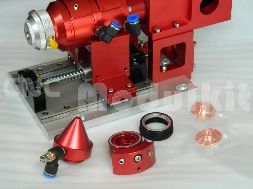 CO2 Лазерная режущая головка Авто двойным фокусом бифокальный цифровой термометр резка металла CO2 лазерная головка 500 Вт высокой мощности Мощность эксклюзивный Модульный Набор cnc