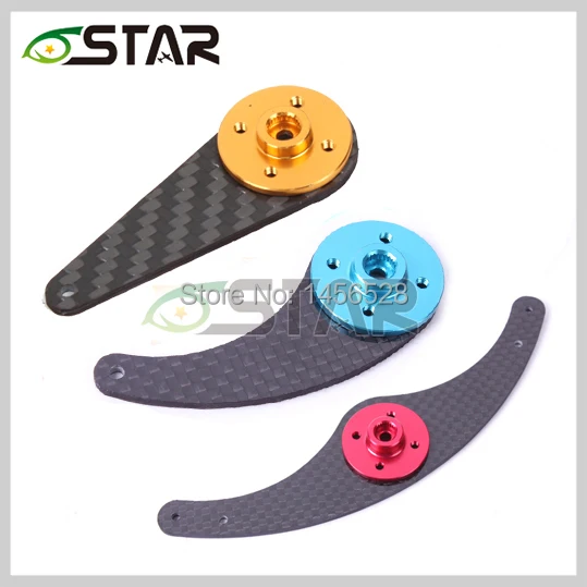 

Free Shipping CNC alloy metal SERVO DISC ARM+CARBON SERVO ARMS COMBO 23T 24T 25T futaba jr hitec servo extended arm servo kit