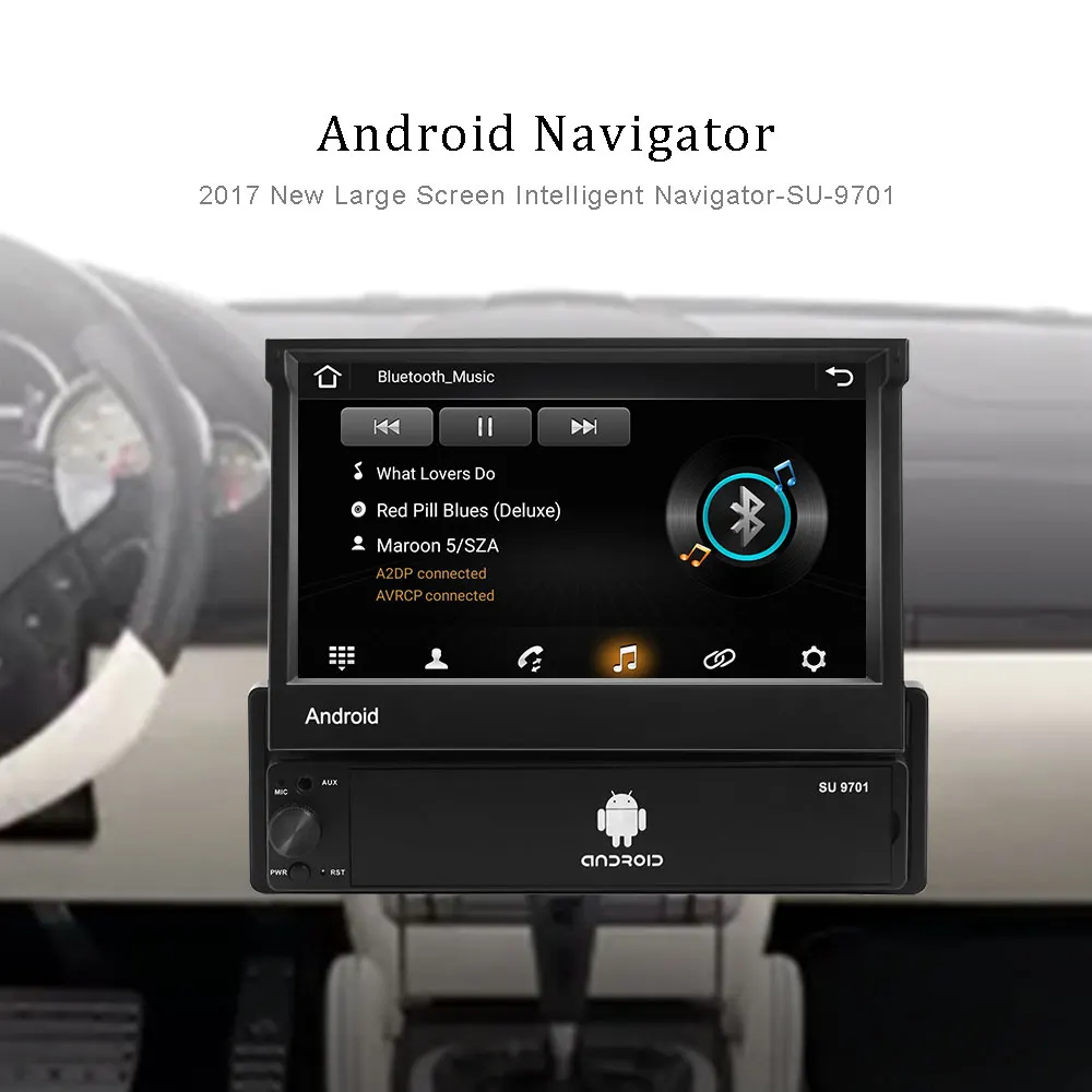 AMPrime 1din Автомагнитола Android wifi Автомобильный мультимедийный gps навигатор Авторадио Bluetooth стерео радио FM AUX USB Авто аудио плеер