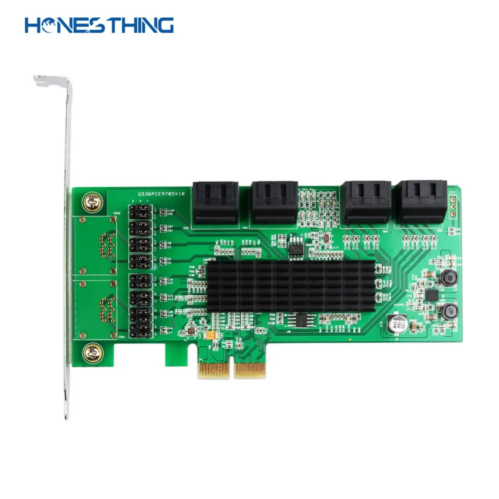 HonesThing SATA III 8 Ports Controller Card PCIe 2.0 x2 SATA 6G Expansion Host Adapter with Low Profile Bracket for WINXP7810 1