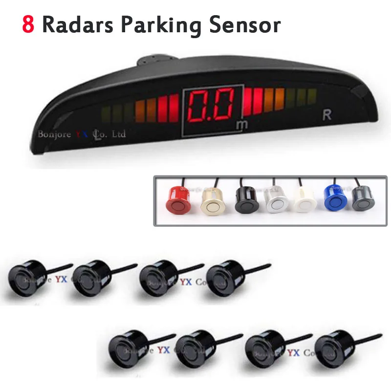Koorinwoo Car detector Auto Parking Sensor 8 Front and back Radars With Monitor LCD Automobiles Parktronic Sensor Parking Assist Koorinwoo Car detector Auto Parking Sensor 8 Front and back Radars With Monitor LCD Automobiles Parktronic Sensor Parking Assist