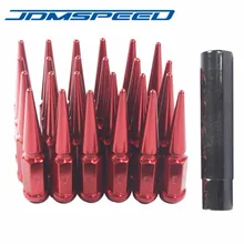 jdmspeed(24 шт.) Спайк гайки 4,5 высокий красного цвета 14x1,5 подходит для 6-дюймовых наконечник подходит для GMC Chevy ford транспортных средств