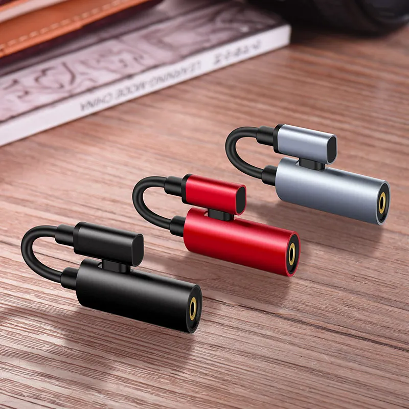 HOCO USB Type C to 3.5mm Aux Jack Adapter 2 in 1 3.5 Audio Headphone Adapter Charger Splitter for xiaomi mi 8 mix huawei P20